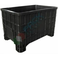 Cassa Pallet In Plastica (HDPE Riciclato), 4 Piedi, Mis. 1000 L X 635 P X 645 H Mm, Portata 150 Kg, Volume 300 Lt