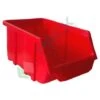 Contenitore Bocca Di Lupo Sovrapponibile, In Plastica (PP), Capacità 3 Litri, Mis. 148 L X 255 P X 114 H Mm, Con Linguetta Posteriore, Colore Rosso