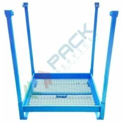 Struttura Porta Big Bag Smontabile In Acciaio Verniciato Colore Blu, Capacità 1000 Lt