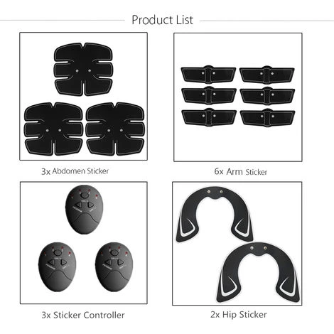 14Pad Elettrostimolazione Fitness Muscolazione Hip Trainer Belt Muscle LAVENTE - immagine 2