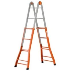 Scala Telescopica Super 4+4 Gradini Acciaio A0040