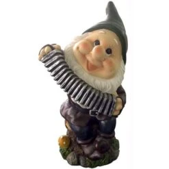 Statuetta Statua Nano Da Giardino Gongolo In Poliresina 16X13,5X28H Cm Da Esterno