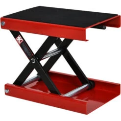 Durhand Cavalletto Alza Moto Sollevatore A Forbice In Acciaio Con Piattaforma Rivestita In Gomma