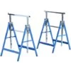 Homcom Set 2 Cavalletti Da Lavoro Pieghevoli Telescopici In Tubi D’Acciaio 68 X 58 X 80