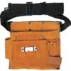 Borsa Marsupio Muratore Carpentiere Crosta 4 Scomparti Tasche Porta Attrezzi Cinghia
