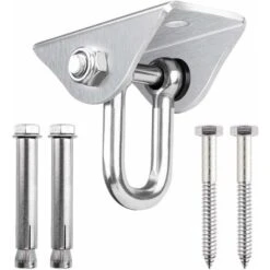 Gancio Da Soffitto In Acciaio Inox, Girevole A 360°, Per Legno Di Cemento, Amaca, Veranda, Sedia, Altalena, Yoga E Altro, Capacità 450 Kg