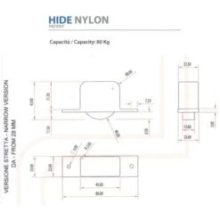 RUOTA OGTM HIDE 28 NYLON GRIGIO INCASSO C-ALETTE