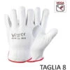 Vega GUANTO PELLE FIORE BOVINO TG.8 BIANCO