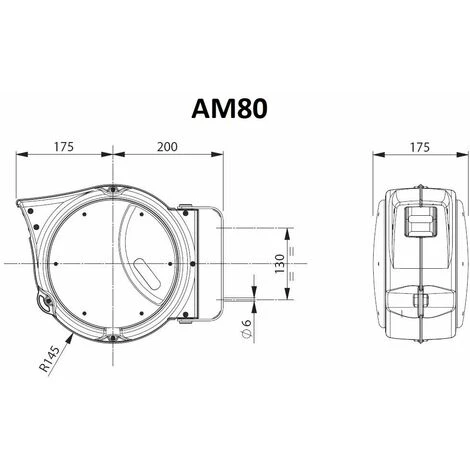 ZECA SERIE AMERICA AVVOLGITUBO AVVOLGICAVO ARROTOLATORE PER ARIA -AM80/8 AM80/8 - immagine 2
