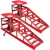 Set Due Rampe Con Martinetto Idraulico Integrato 2000 Kg Regolabile In Altezza Fino A 30 Cm