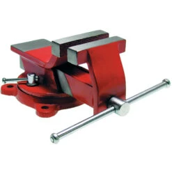 Morsa Da Banco In Acciaio Con Base Girevole