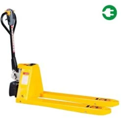 Transpallet Professionale Semi-elettrico Lunghezza Forche Cm 115 Larghezza Forche Cm 55 Rulli Doppi Portata Kg 1800 Peso Kg 113 Alzata Forche Da Terra Mm Da 83 A 130 Batteria Litio 48V/10A