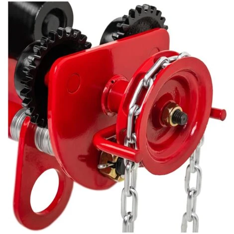 Carrello Porta Paranco Portata Di 1000 Kg Intervallo Flangia 77-133 Mm Catena - immagine 2