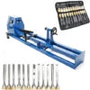 Tornio Per Legno Da 400 Watt E Scalpelli Sgorbie 12 Utensili Per Intaglio