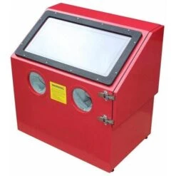 Varan Motors - NESB-24 Armadio Di Sabbiatura, Sabbiatrice Per Microsfere, Sabbiatrice Per Maniche 110 Litri Con Illuminazione E Accessori