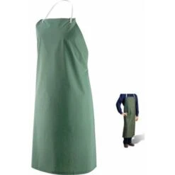 GREMBIULE IMPERMEABILE CON PETTORINA PROTETTIVO IN PVC VERDE CM 75X110 (24263)