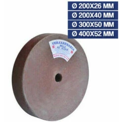 MOLA AD ACQUA PIETRA ARENARIA ROSSA PER AFFILARE COLTELLI FORBICI RONCOLA 14717V D MM 200X26 (14717)