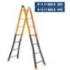 SCALA SCALETTO TELESCOPICA ACCIAIO BRIXO STEP 4+4 4+5 GRADINI 18727V 4+4 H MAX 380 (18727)