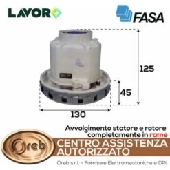Motore Per Aspirapolvere Aspiraliquidi W1200 Volt220 Tipo Lavor Fasa Dedasb1200m