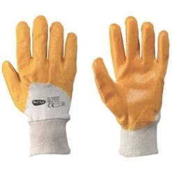 Guanti Da Lavoro In NBR Polsino In Maglia Elasticizzato Cotone TG 9