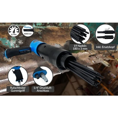 Monzana Sverniciatrice Con Testina Ad Aghi Ad Aria Compressa Scrostatore - immagine 2