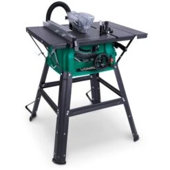 VONROC Sega Circolare Da Banco 1500W, Ø 210 X 30 X 2.8/1.8 Mm 40T. Include 2 Estensioni Per Tavolo, Una Lama, Un Tubo Per Aspirapolvere E Una Guida Parallela