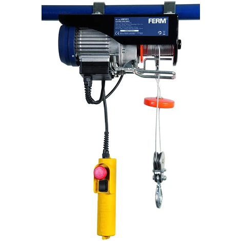 FERM Paranco A Leva Elettrico 500W. Capacità Di Sollevamento 250kg, Max. Altezza Di Sollevamento 12 Metri - immagine 5