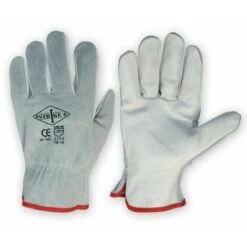 Logica Guanti Pelle Fiore Dorso Crosta Taglia 8