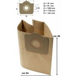 5 SACCHETTI ASPIRAPOLVERE LAVORWASH WHISPER V 8 / SAHARA TIPO 5.212.0049 LW 2