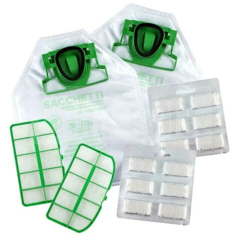 Sacchetti Folletto Vk 200 Vk 220 S Con 12 Sacchetti Profumi E 2 Filtri Vk220s Compatibile - immagine 2