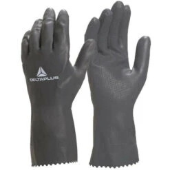 GUANTO DA LAVORO IN NEOPRENE LATTICE NERO 30 CM SPESSORE 0,7MM - NEOCOLOR VE530 DELTAPLUS - Misura Tg. 9/10