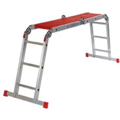 Scala Pieghevole Altrex 'Varitrex Più Di Alluminio 4 X 3 Gradini