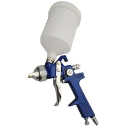 PISTOLA PER VERNICIARE HVLP AEROGRAFO SPRUZZO UGELLO 1.7 BICCHIERE VERNICE 600ML
