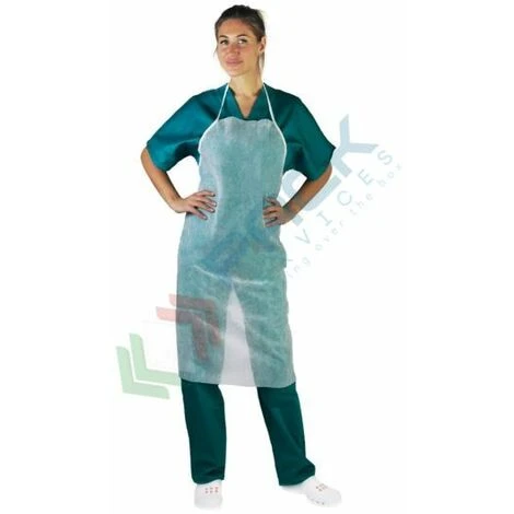 Grembiuli Monouso In TNT Di Polipropilene (PP), 30 G/mq, Mis 80 X 125 Cm, Conf 50 Pz