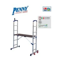 Trabattello Ponteggio In Alluminio Altezza Lavoro 2,90 Mt. Facal PENNY