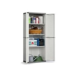 Armadio Tuttopiani In Resina 3 Ripiani Bianco 68x39x166 H Cm Keter Jolly