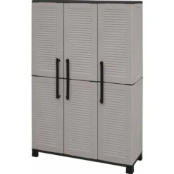 Artplast Family – Armadio Alto 3 Ante Con Porta Scope In Polipropilene