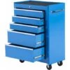 HomCom Carrello Cassettiera Porta Utensili Per Officina, Azzurro, 61.5x33x85cm