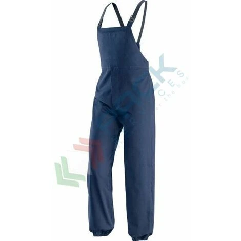 Pantaloni Da Lavoro Con Pettorina Antimpigliamento 100% In Cotone, 280 Gr/m2