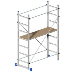 Trabattello Alluminio Superminio H 2,08 Con Ripiano