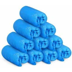 Copriscarpe Usa E Getta Da - Copriscarpe - Copriscarpe In Plastica Di Alta Qualità - Protezione Per Scarpe, Pulizia Per Pavimenti, Tappeti, Luoghi Di Lavoro, Protezione Per Interni / Esterni, Blu, 50