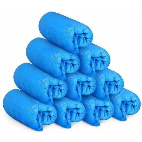 Copriscarpe Usa E Getta Da - Copriscarpe - Copriscarpe In Plastica Di Alta Qualità - Protezione Per Scarpe, Pulizia Per Pavimenti, Tappeti, Luoghi Di Lavoro, Protezione Per Interni / Esterni, Blu, 50