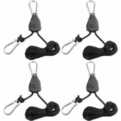 2 Pack Ratchet Ropes With Hook For 1/8 "Plant Lamp