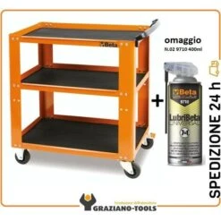 Beta CARRELLO A TRE RIPIANI ORANGE ART. C51/O