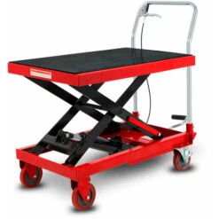 EBERTH Carrello Elevatore A Forbice Tavolo Di Sollevamento Idraulico Capacità Di Carico 750kg (Tavolo 820x520mm, Altezza Di Sollevamento 280-780mm, Pedale Di Sollevamento, Maniglia Di Abbassamento)