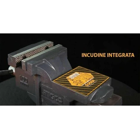 Morsa Da Banco Girevole 100 Mm Professionale 1300Kg Con Incudine Integrata Ingco - immagine 3