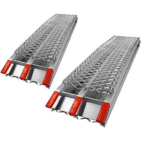 2x Rampe Di Carico Pieghevoli In Alluminio Per Moto E Quad 226cm 680kg - immagine 2