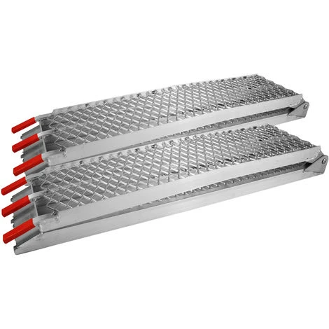 2x Rampe Di Carico Pieghevoli In Alluminio Per Moto E Quad 226cm 680kg - immagine 3