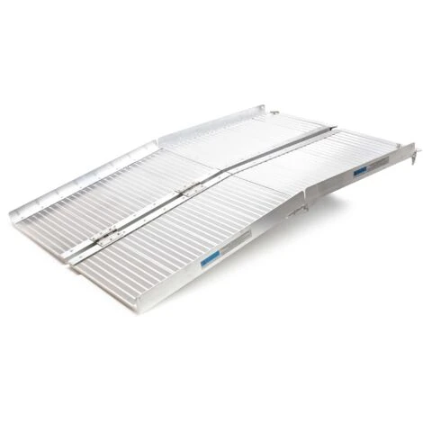 Rampa Sedie A Rotelle Pieghevole In 4 Sez Rampa Di Carico Alluminio 305cm 270kg Rampa A Valigetta - immagine 2