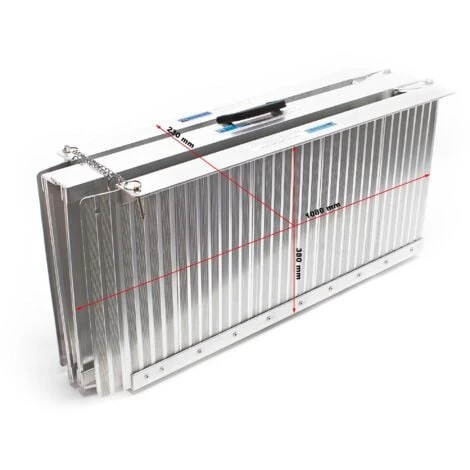 Rampa Sedie A Rotelle Pieghevole In 4 Sez Rampa Di Carico Alluminio 305cm 270kg Rampa A Valigetta - immagine 3